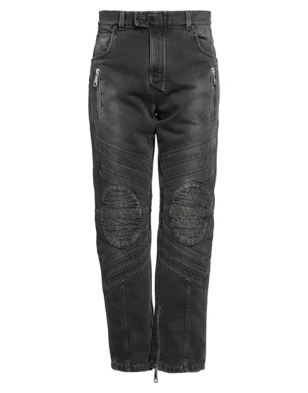 Мужские джинсы Balmain прямые, угольно-серые