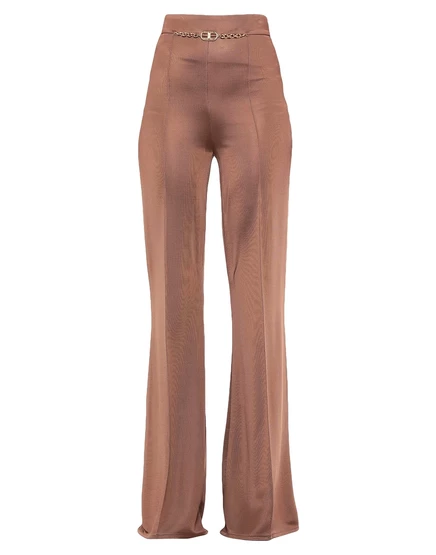 Женские брюки Elisabetta Franchi Hamish, расклешенные, хаки