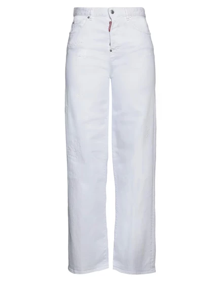 Женские джинсы DSquared2 прямые, белые