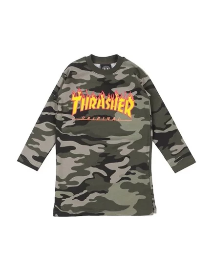 THRASHER Толстовка зелёный милитари