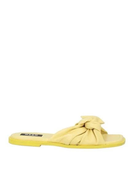 Женские босоножки MSGM с бантом, желтые