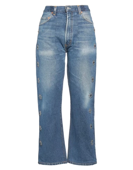 Женские джинсы RE/DONE with LEVI'S прямого кроя, синие
