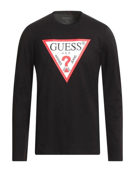 Мужская футболка Guess с логотипом, чёрная