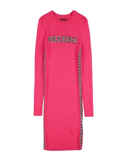 Детское платье MISSONI KIDS из шерсти, фуксия