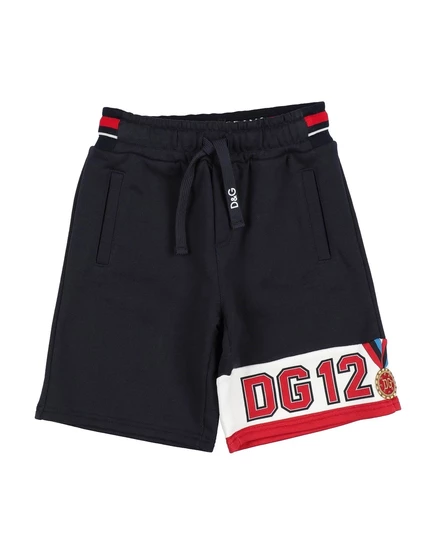 Детские брюки Dolce & Gabbana Kids флисовые, иссиня-чёрные