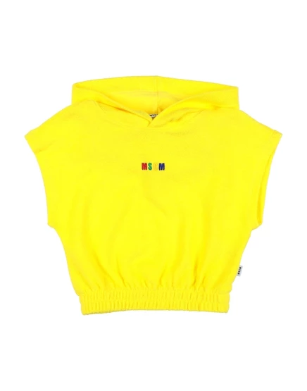 Детская толстовка MSGM с капюшоном, желтая