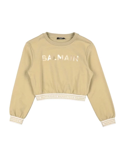 Детский свитшот Balmain Junior, бежевый