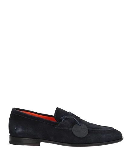 Мужские лоферы Santoni Lorenz_SP, замшевые, темно-синие