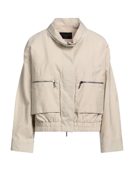 Женская куртка Emporio Armani на молнии, бежевая