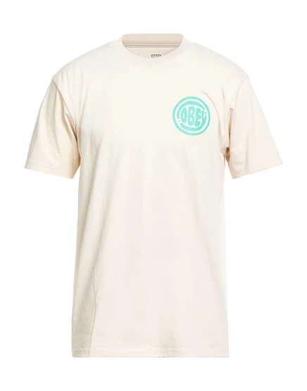 Мужская футболка Obey с логотипом, бежевая