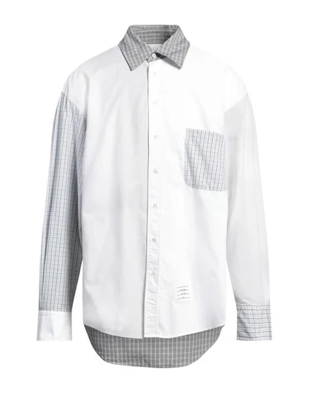 THOM BROWNE Pубашка светло-серый