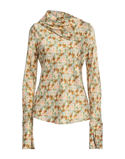 Женский топ Golden Goose атласный, зеленый