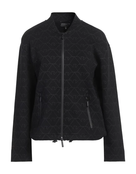 Женский свитшот Emporio Armani на молнии, черный