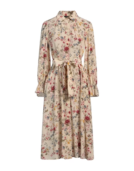 Женское миди-платье Weekend Max Mara шифоновое, бежевое