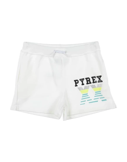 Детские шорты Pyrex с принтом и стразами, белые