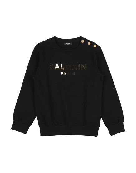 Детский свитшот Balmain Junior, черный