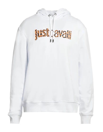 Мужское худи Just Cavalli с принтом, белое