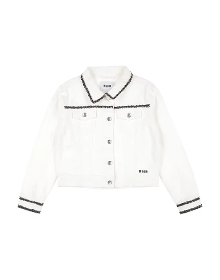 Женская джинсовая куртка MSGM, молочно-белая