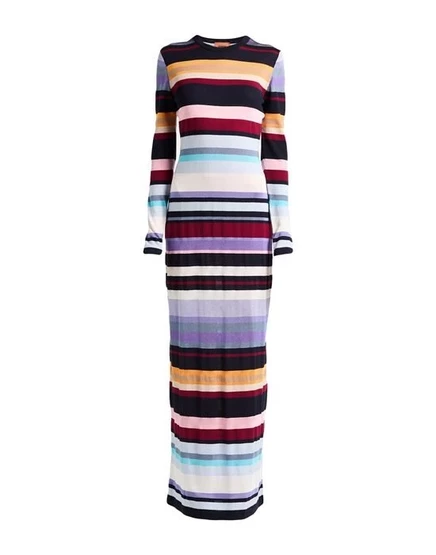 Женское длинное платье Missoni, иссиня-черное