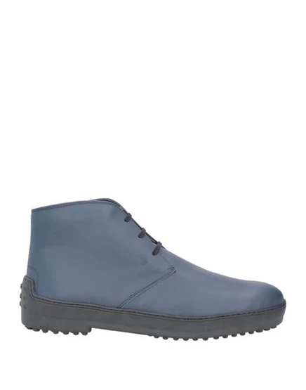 Полусапоги Tod's, кожаные, иссиня-чёрные