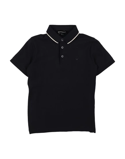 Мужская футболка-поло Emporio Armani Junior, иссиня-чёрная
