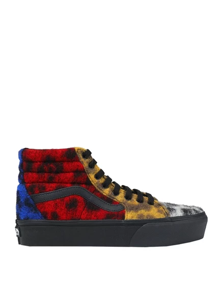 Женские кеды Vans Inseason высокие леопардовые, красные