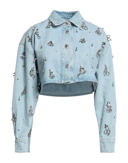 Женская джинсовая куртка MSGM Papermag, синяя