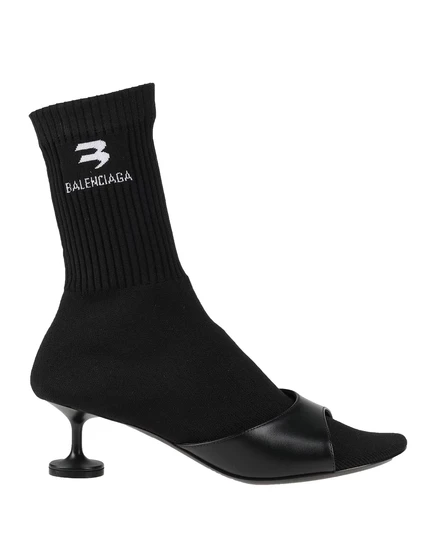 Женские ботильоны Balenciaga, вязаные, черные