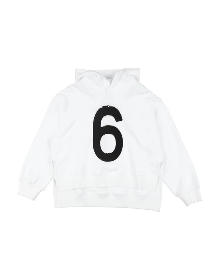 Унисекс свитшот MM6 MAISON MARGIELA с капюшоном, белый