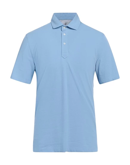 BRUNELLO CUCINELLI Polo shirts небесно-голубой
