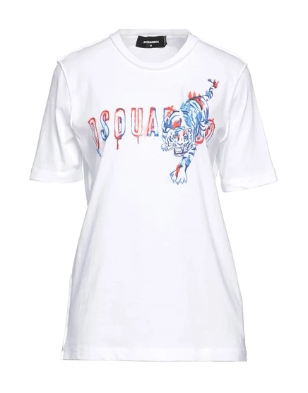 Женская футболка DSquared2 Ibizen с принтом, белая