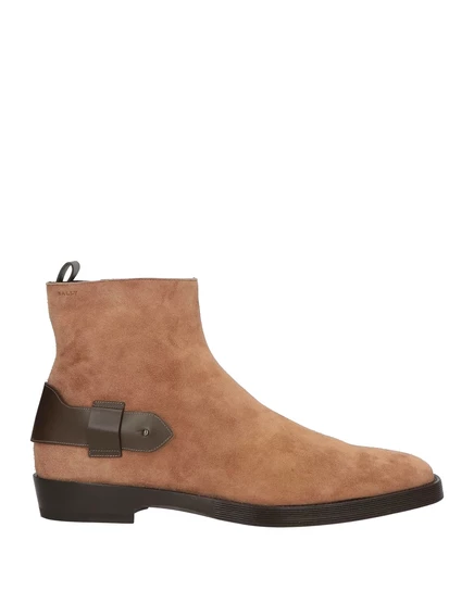 Мужские ботинки Bally из замши, бежевые