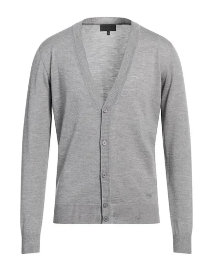 Кардиган Emporio Armani из шерсти, светло-серый