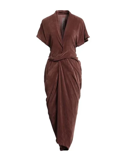 RICK OWENS Платье миди коричневый