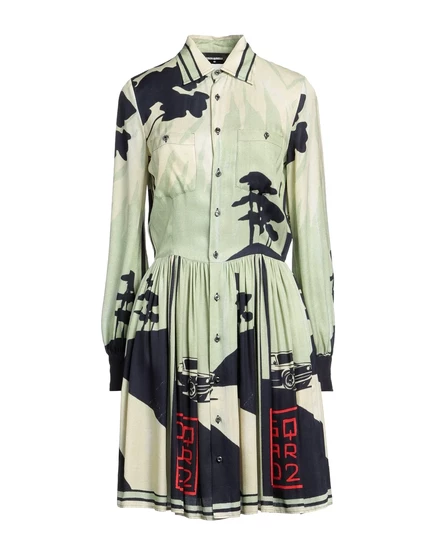 Женское платье-рубашка Dsquared2 Papermag, зеленое