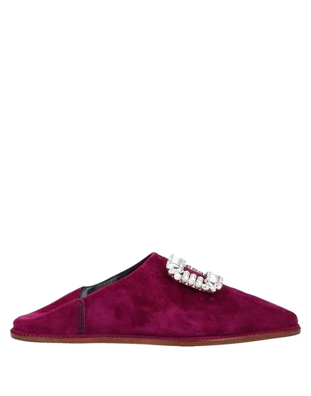 Женские мюли Roger Vivier PAPERMAG, замшевые, фиолетовые