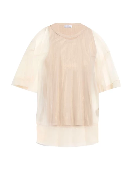 Женский топ Brunello Cucinelli PAPERMAG, бежевый