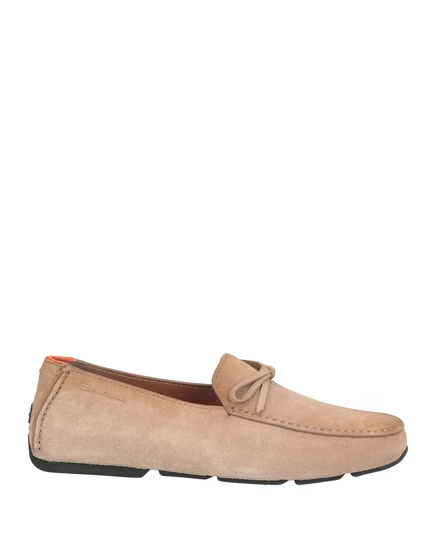 Мужские мокасины-драйверы Santoni замшевые, светло-коричневые