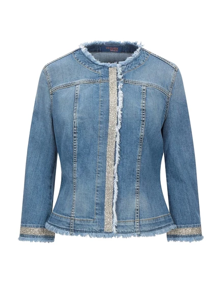 Женская джинсовая куртка Trussardi Jeans C Ribeiro, синяя