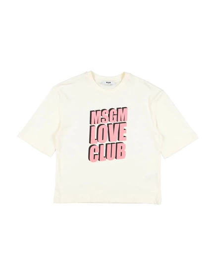 Женская футболка MSGM promotion_junior, слоновая кость