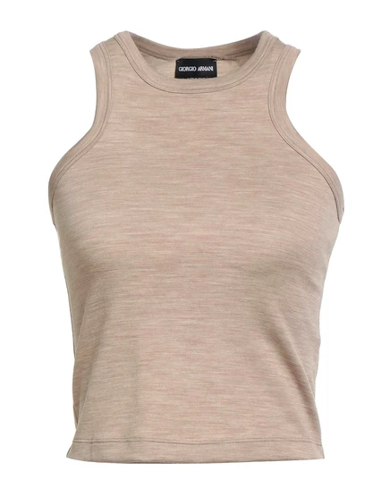 Женский трикотажный топ Giorgio Armani WONDERWOMAN, песочный