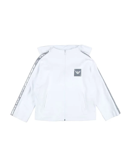 Женская толстовка Emporio Armani Junior с капюшоном, белая