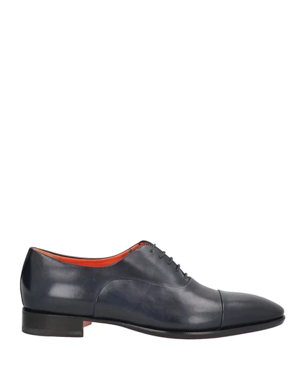 Мужские кожаные туфли Santoni PAPERMAG, темно-синие
