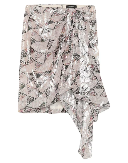 Женская мини-юбка Isabel Marant Papermag, светло-серая