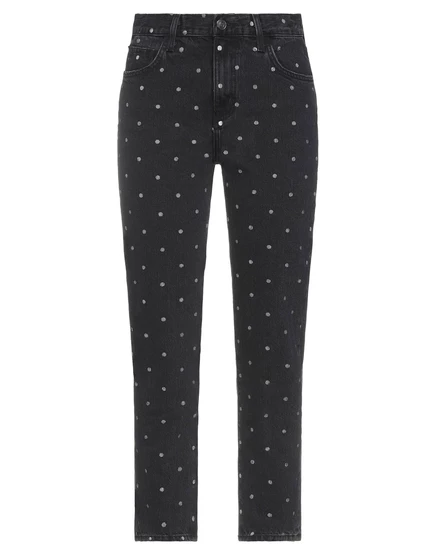 Женские джинсы CurrentElliott Vintage Cropped Slim, чёрные