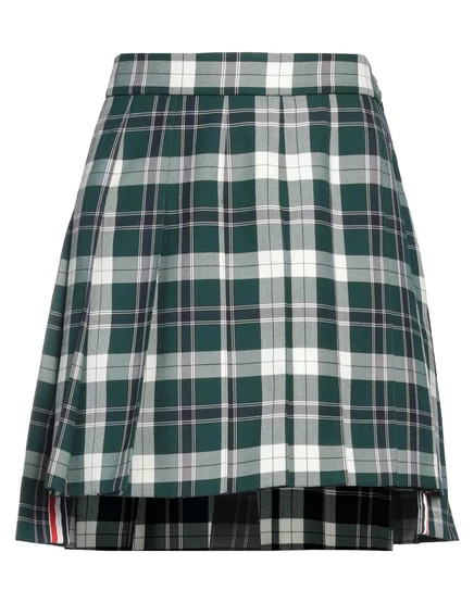 Женская мини-юбка Thom Browne Wonderwoman, тёмно-зелёная