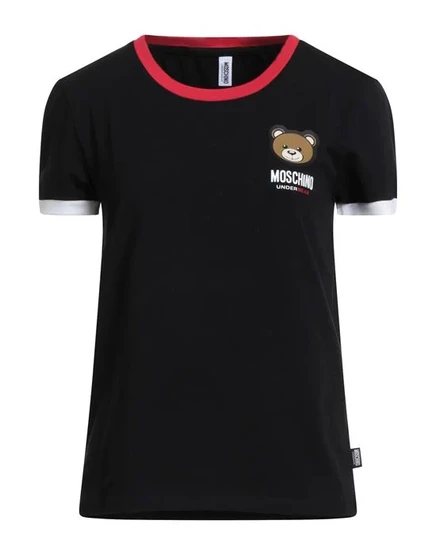 Женский топ Moschino джерси хлопок-эластан, черный