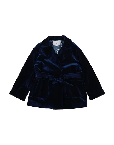 Женское пальто Simonetta бархатное, иссиня-чёрное