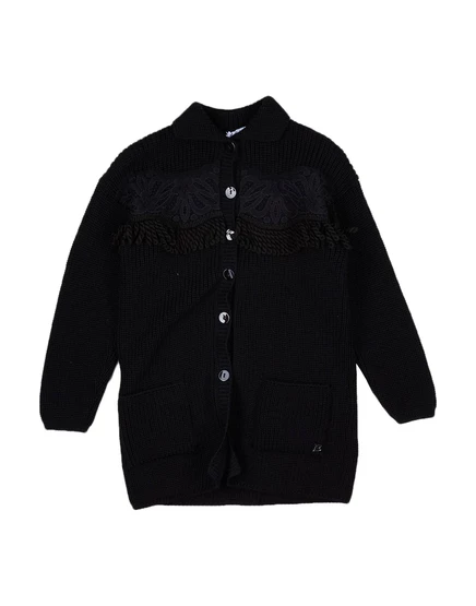 Женский кардиган Ermanno Scervino с бахромой, черный