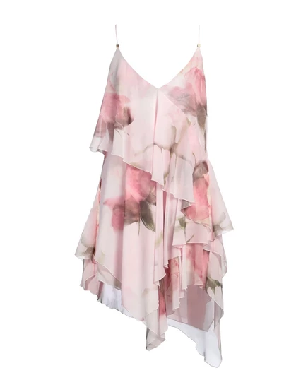 Женское мини-платье Blumarine, шёлк, светло-розовое